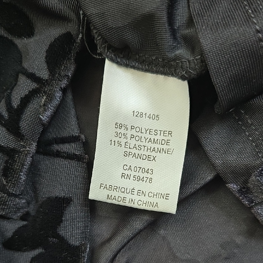 Rachel Zoe Sheer Black Velvet Floral Long Sleeve Top Size Small - Picture 6 of 6